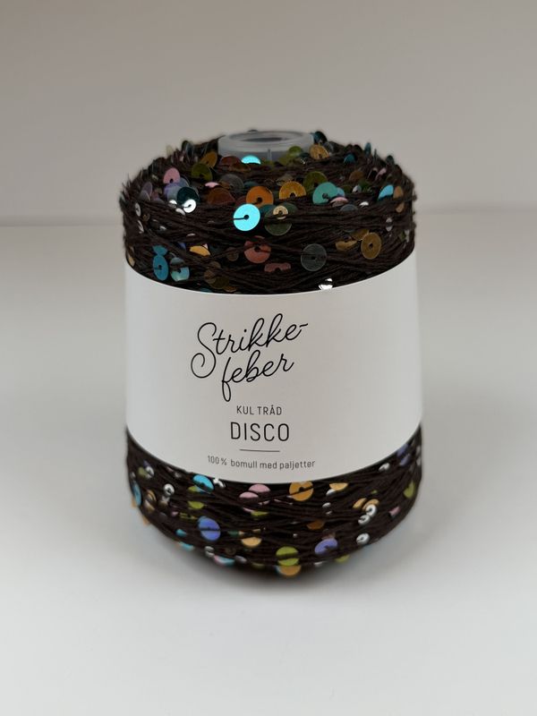 200g Disco #1612 Brun med flerfarga paljetter