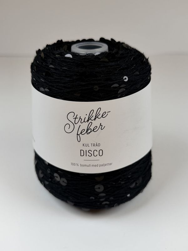 200g Disco #06 Sort med sorte paljetter
