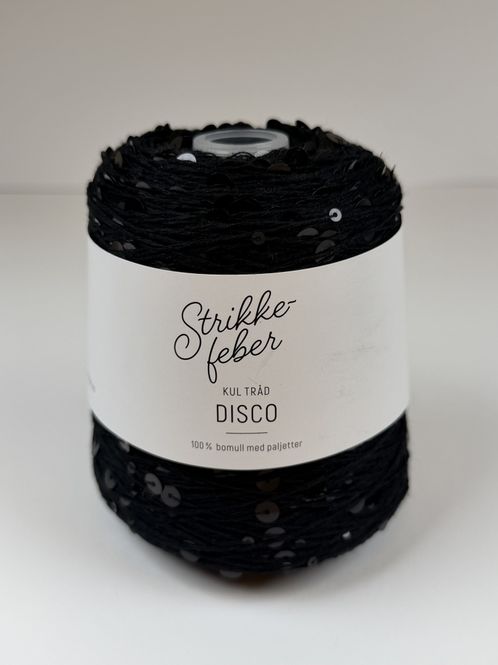 Hovedbilde 200g Disco #06 Sort med sorte paljetter