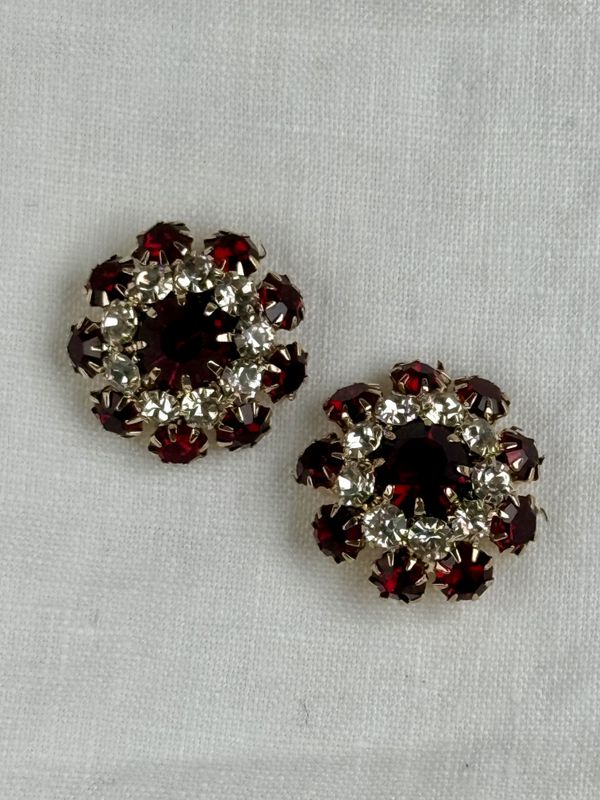 Dyp rosa  bling knapper 