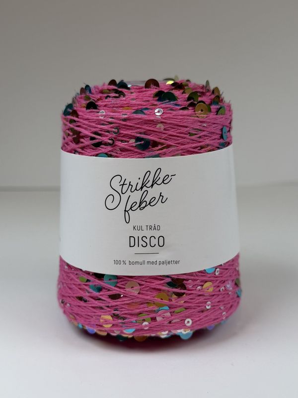 200g Disco #1009 Knallrosa med flerfarga paljetter
