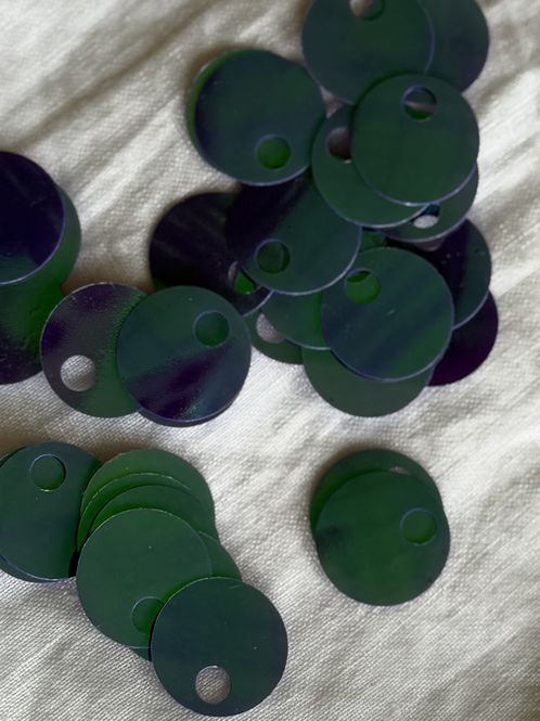 Hovedbilde Store paljetter - blank blågrønn