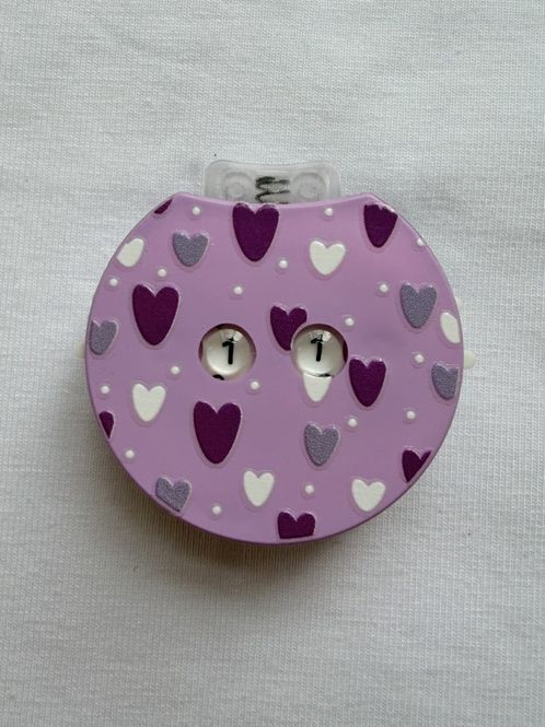 Hovedbilde Omgangsteller - rosa med hjerter