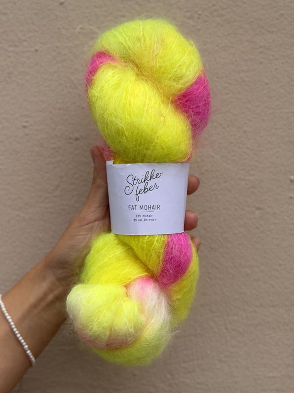 Fat Mohair -  Half & Half rosa + Gul