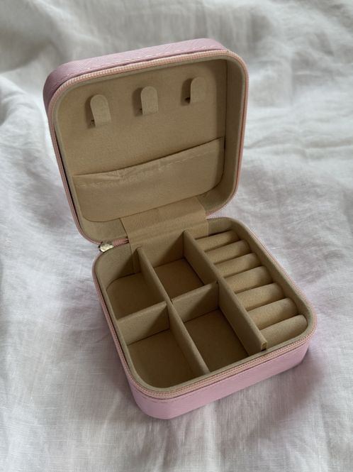 Hovedbilde Reisesmykkeskrin - liten - lyserosa