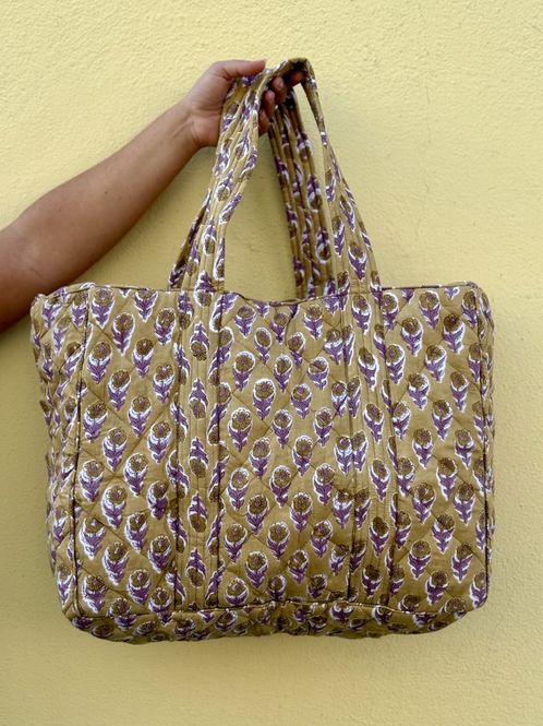 Hovedbilde Kaja- weekend bag blockprint