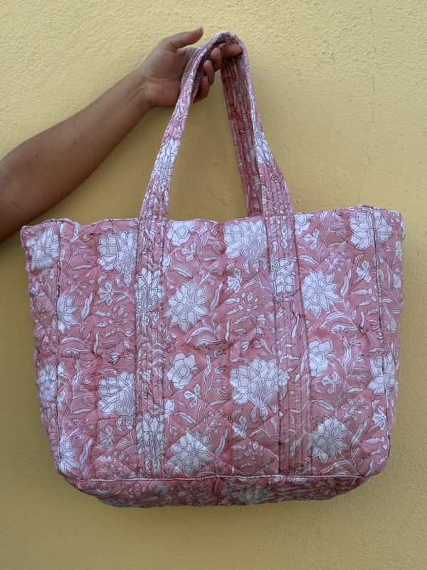 Isabell- weekend bag blockprint