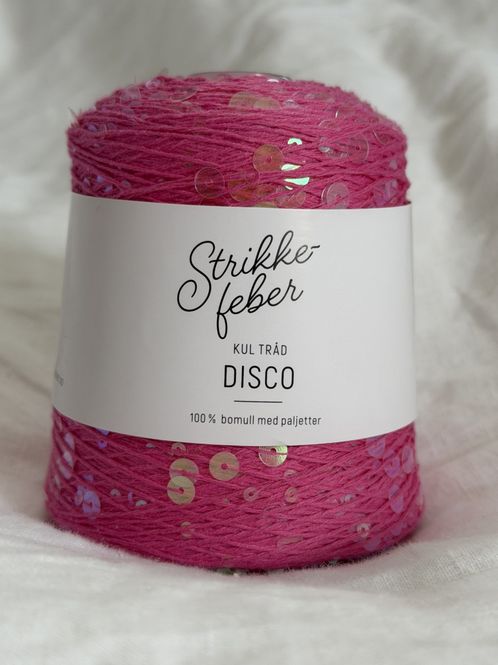 Hovedbilde 200g Disco #1009R knallrosa med rainbow paljetter