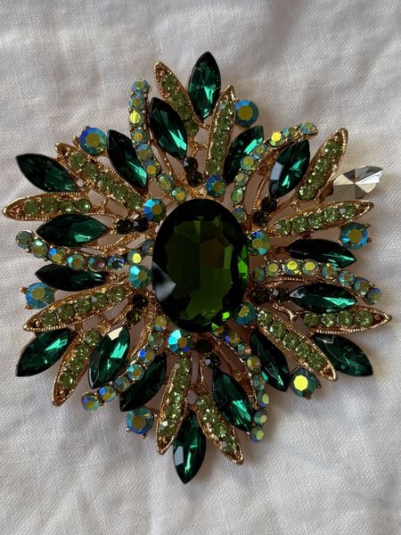 Hovedbilde Stor brosje - grønn