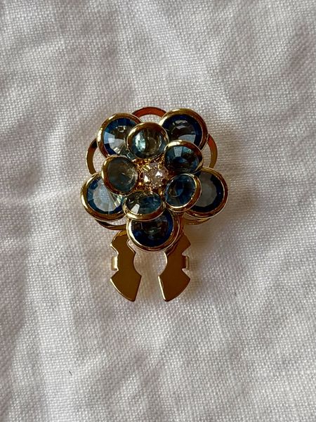 Hovedbilde Button covers - blå blomst