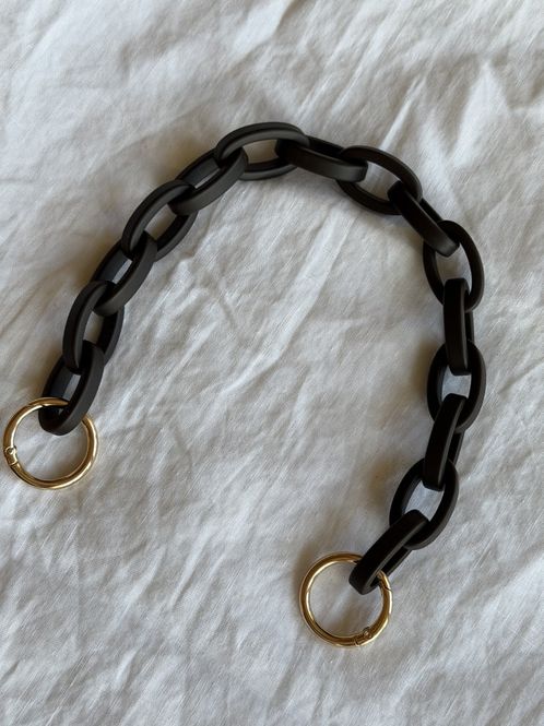 Hovedbilde Tykk mørk brun lenke håndtak til veske 