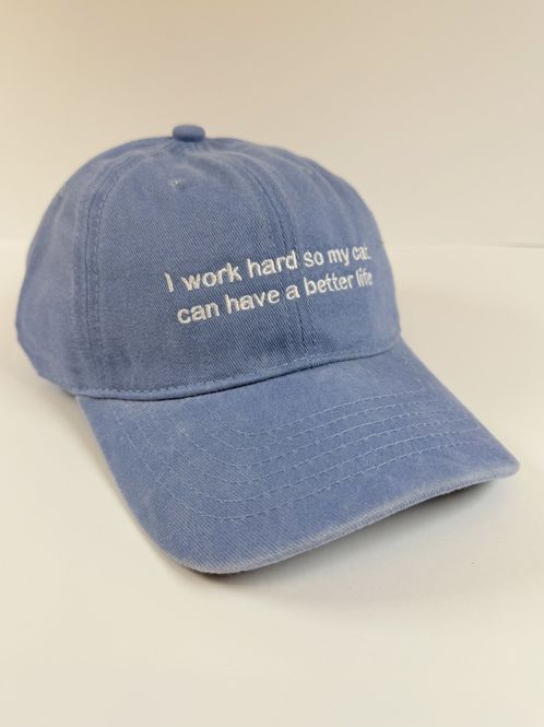 Hovedbilde Caps - I work hard so my cat can have a better ...