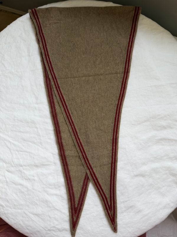 Cashmere skjerf - Brun og rød