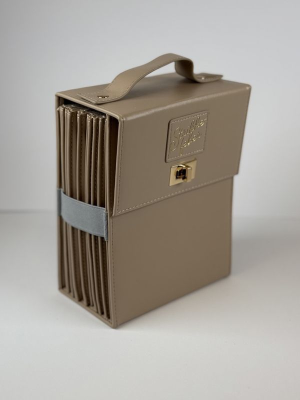 Rundpinnemappe enkel - Beige