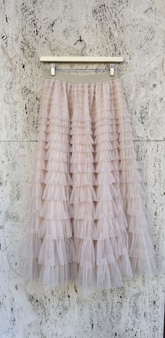 Hovedbilde Tyllskjørt - Sart beige