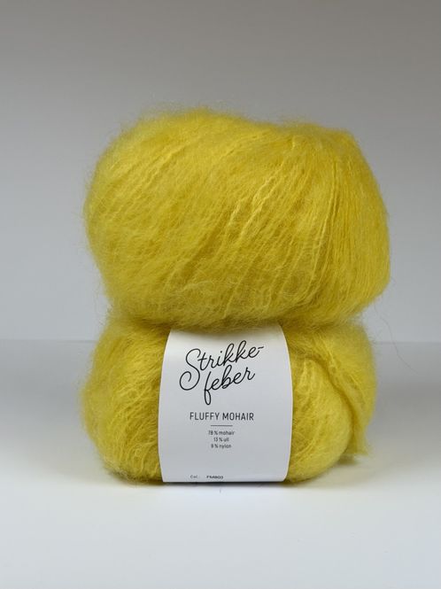 Hovedbilde Fluffy Mohair - Neon Gul FM803