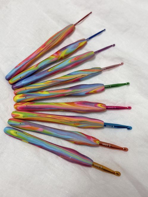 Hovedbilde Heklenålsett - marmor farger