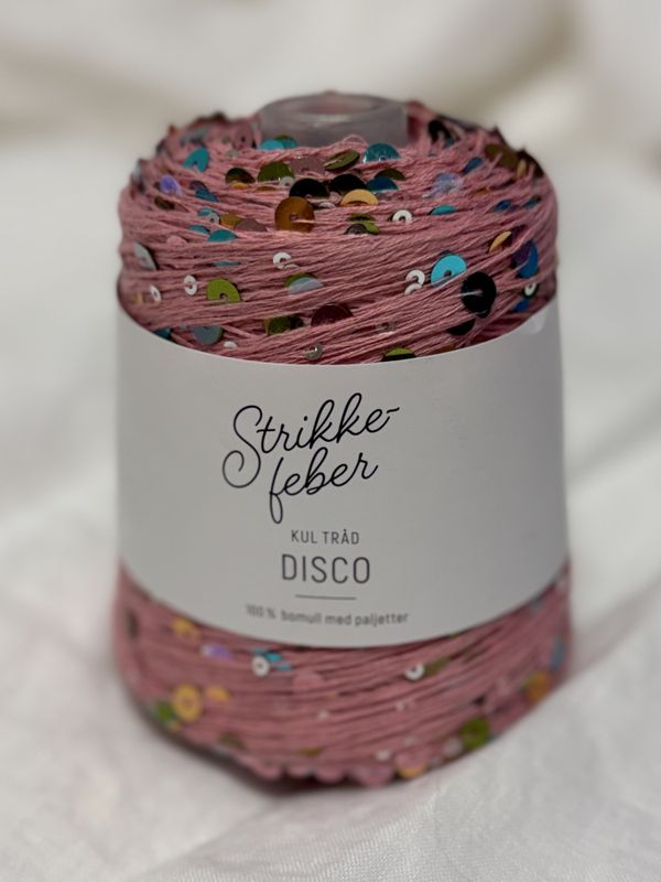 200g Disco #27 Rosa med flerfarga paljetter