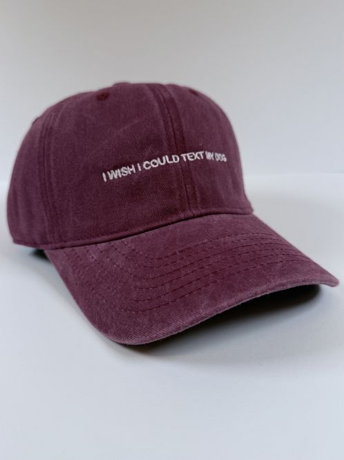 Hovedbilde I wish I could text my dog - caps