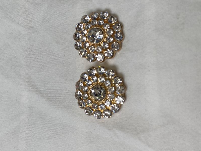 Elegante bling knapper - gull